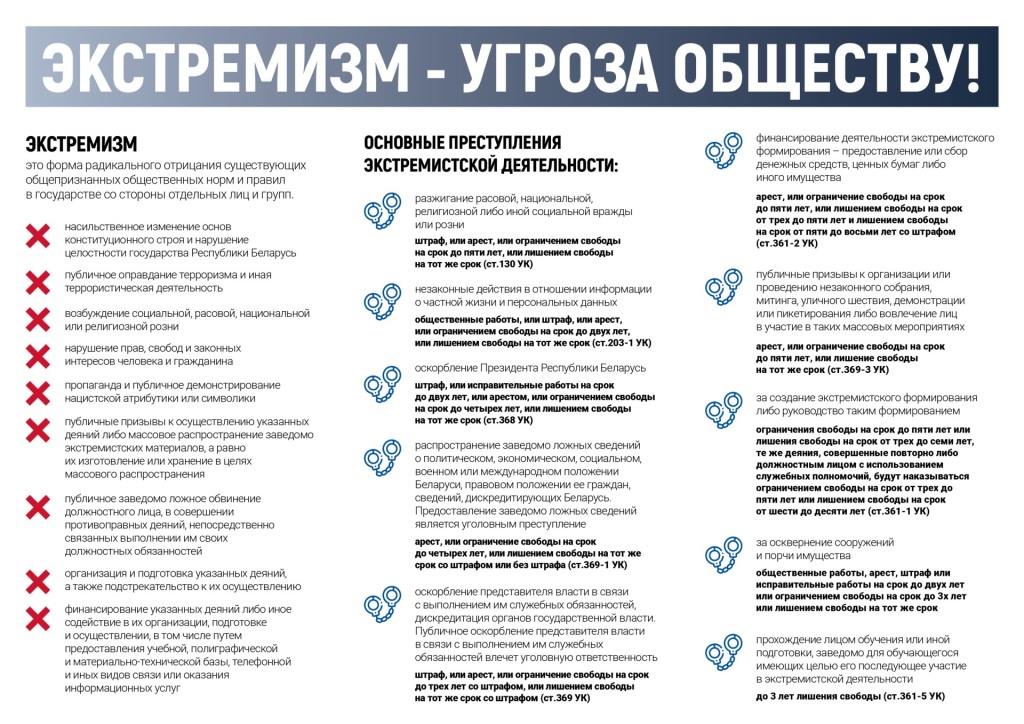 Памятка Экстремизм угроза обществу